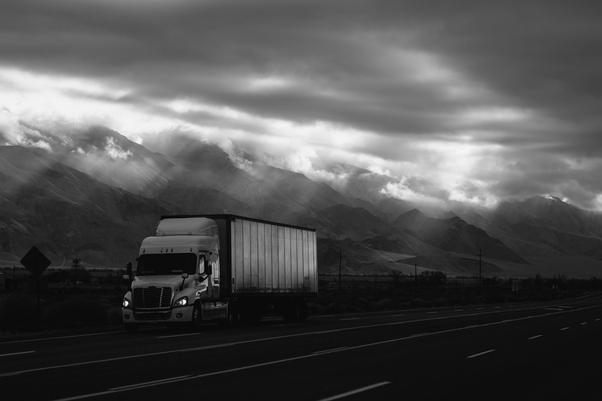A driver completing an inspection